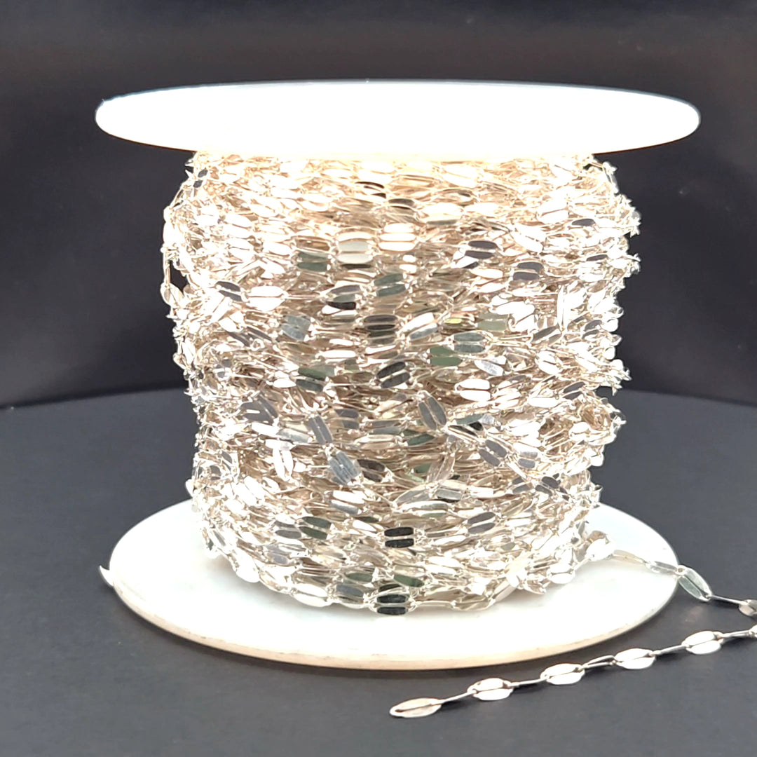 Z95SS. Sterling Silver Flat Marina Link Chain