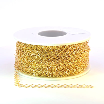 V296GF. 14K Gold Filled Clover and Oval Link Chain