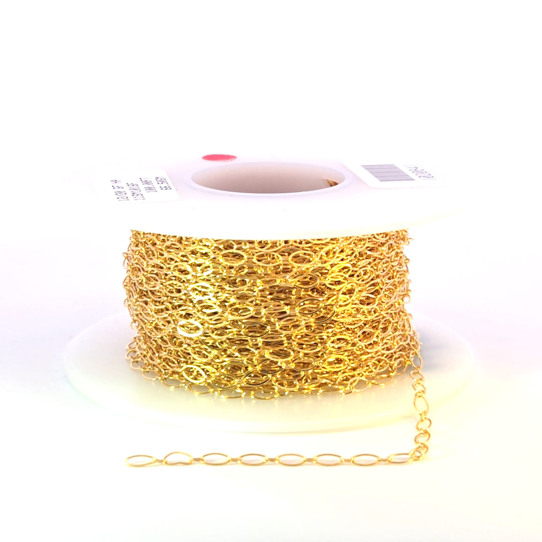 1016FGF. 14K Gold-Filled Flat Oval and Round Link Chain