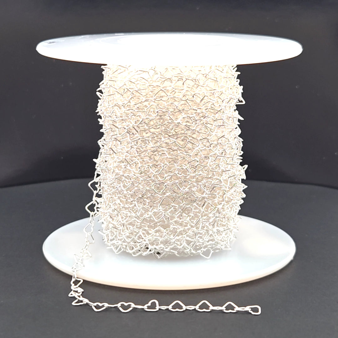 Y112SS.  Sterling Silver Heart Link Chain