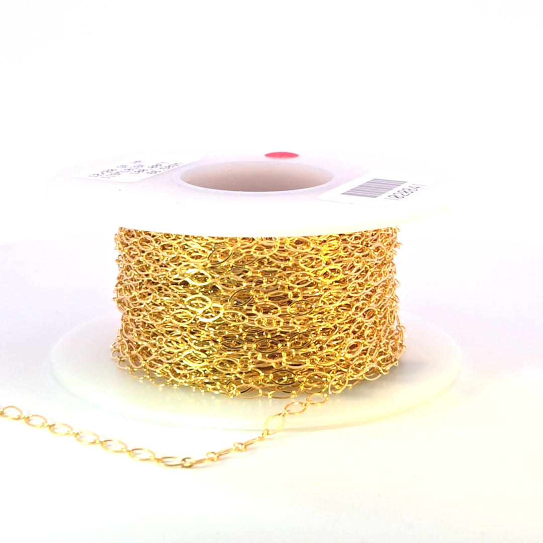 1016FGF. 14K Gold-Filled Flat Oval and Round Link Chain