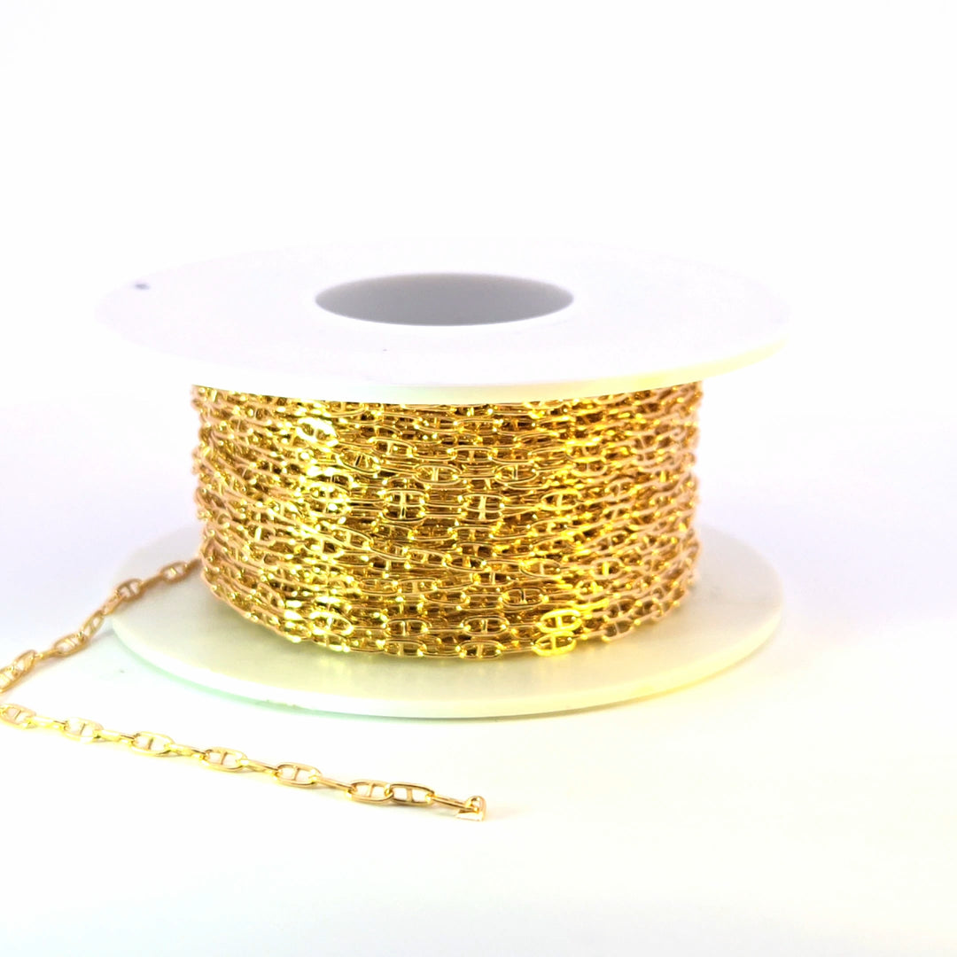 V246GF. 14K Gold Filled Smooth Marina Link Chain