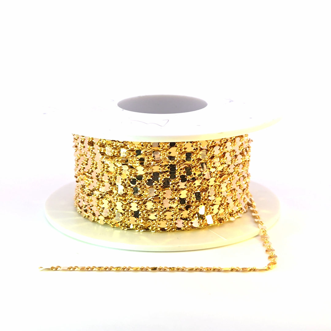 V185GF. 14k Gold Filled Flat Marina Link Chain