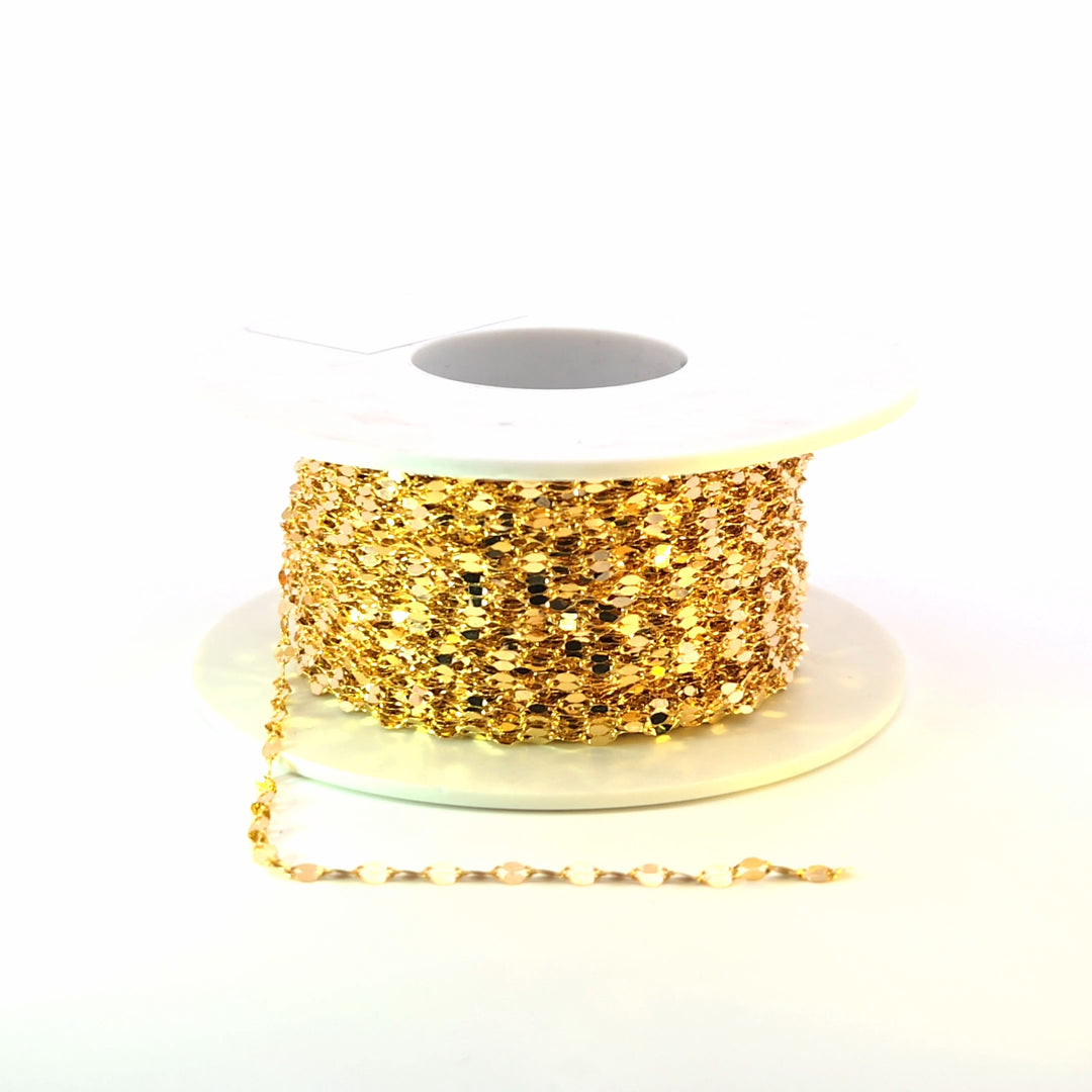 V197GF. 14k Gold Filled Flat Marina Link Chain