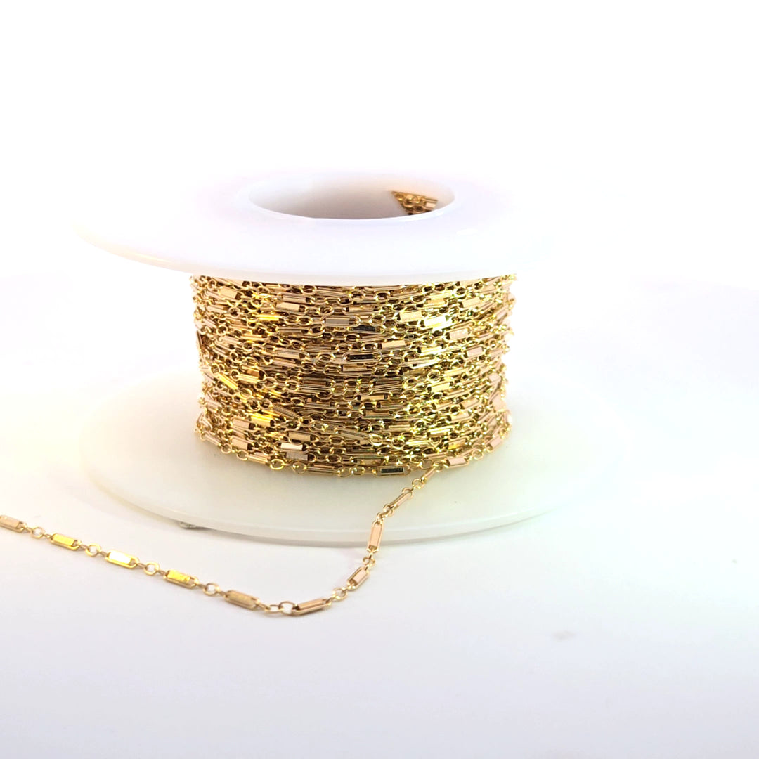 A900B/SPGF. 14K Gold-Filled Cable Tube Chain