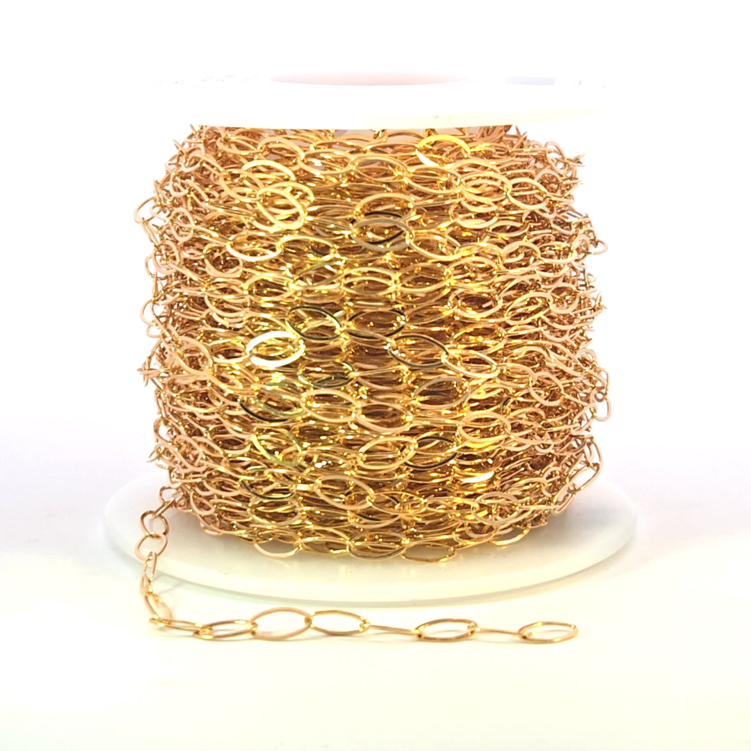 791FGF. 14K Gold-Filled Flat Oval Link Chain