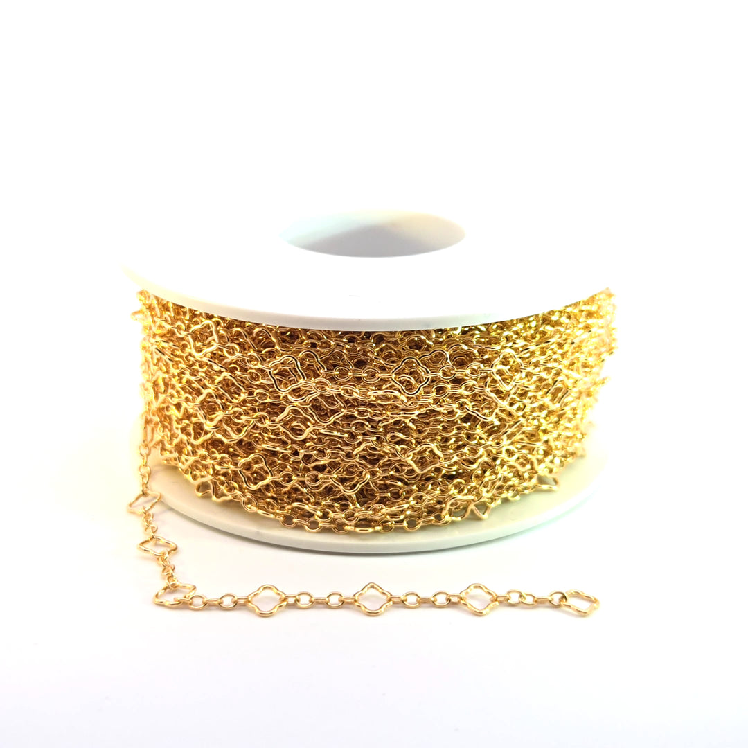 V251GF. Gold Filled Clover Link Chain