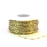 Load image into Gallery viewer, V250-OP3GF. Gold Filled Green Shade Color Opal Enamel Cable Chain
