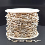 Load image into Gallery viewer, V307TT. Gold Filled  and Silver Mixed Link Chain – Smooth Long Links and Twisted Short Links