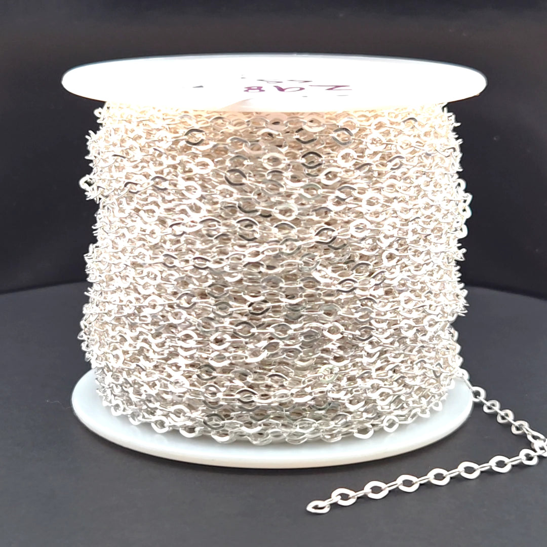 Z98SS. Sterling Silver Flat Cable Link Chain