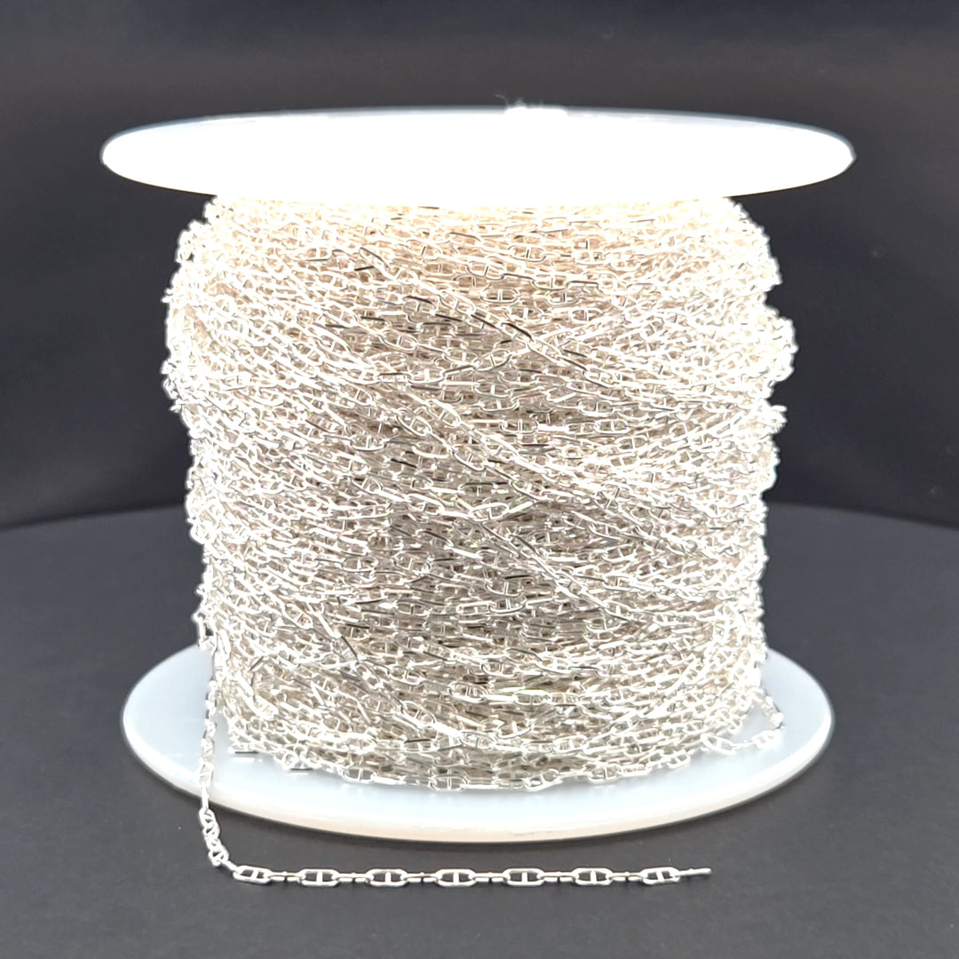 Y64SS. Sterling Silver Diamond Cut Marina Chain