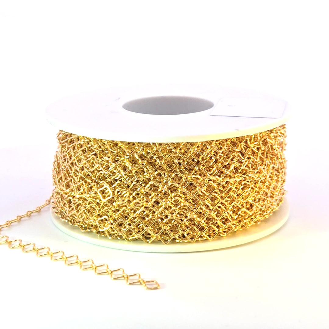 V296GF. 14K Gold Filled Clover and Oval Link Chain