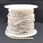 Load image into Gallery viewer, Z91SS. Sterling Silver Diamond Cut Oval Link Chain