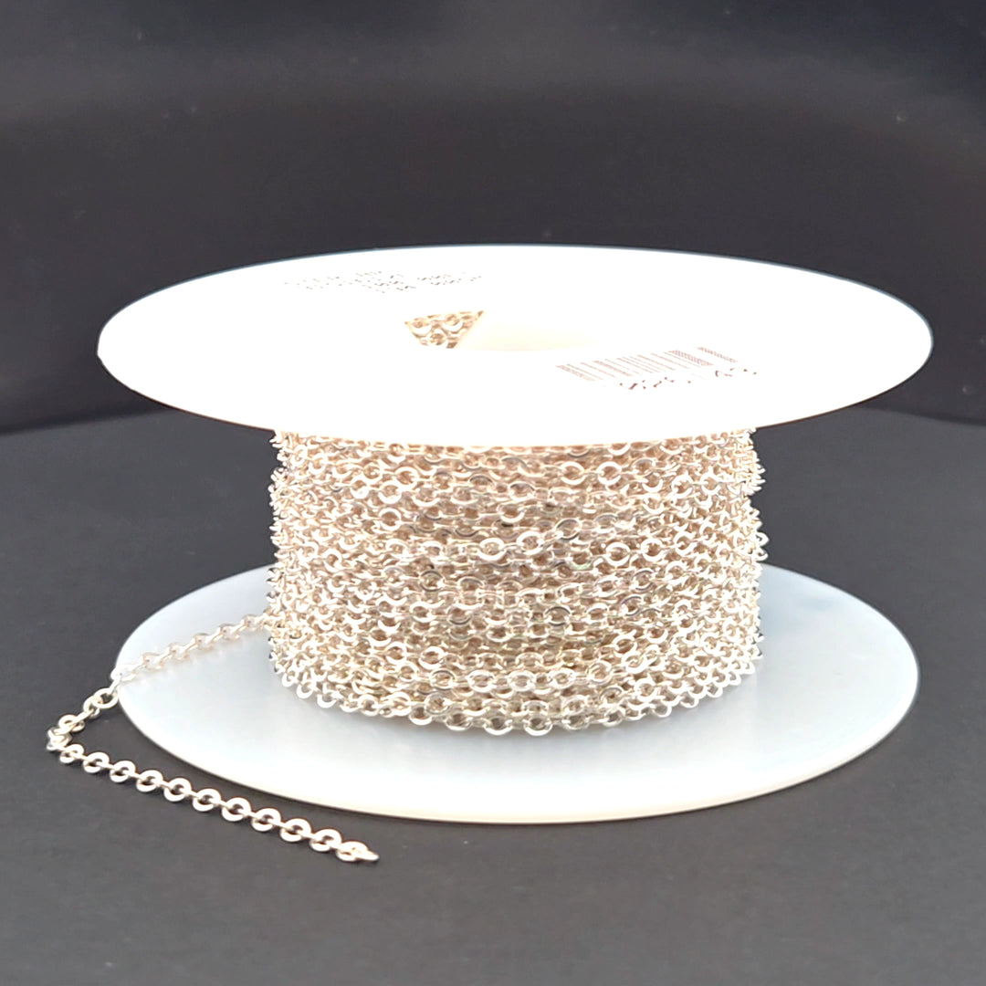 1617FSS. 925 Sterling Silver Flat Cable Chain