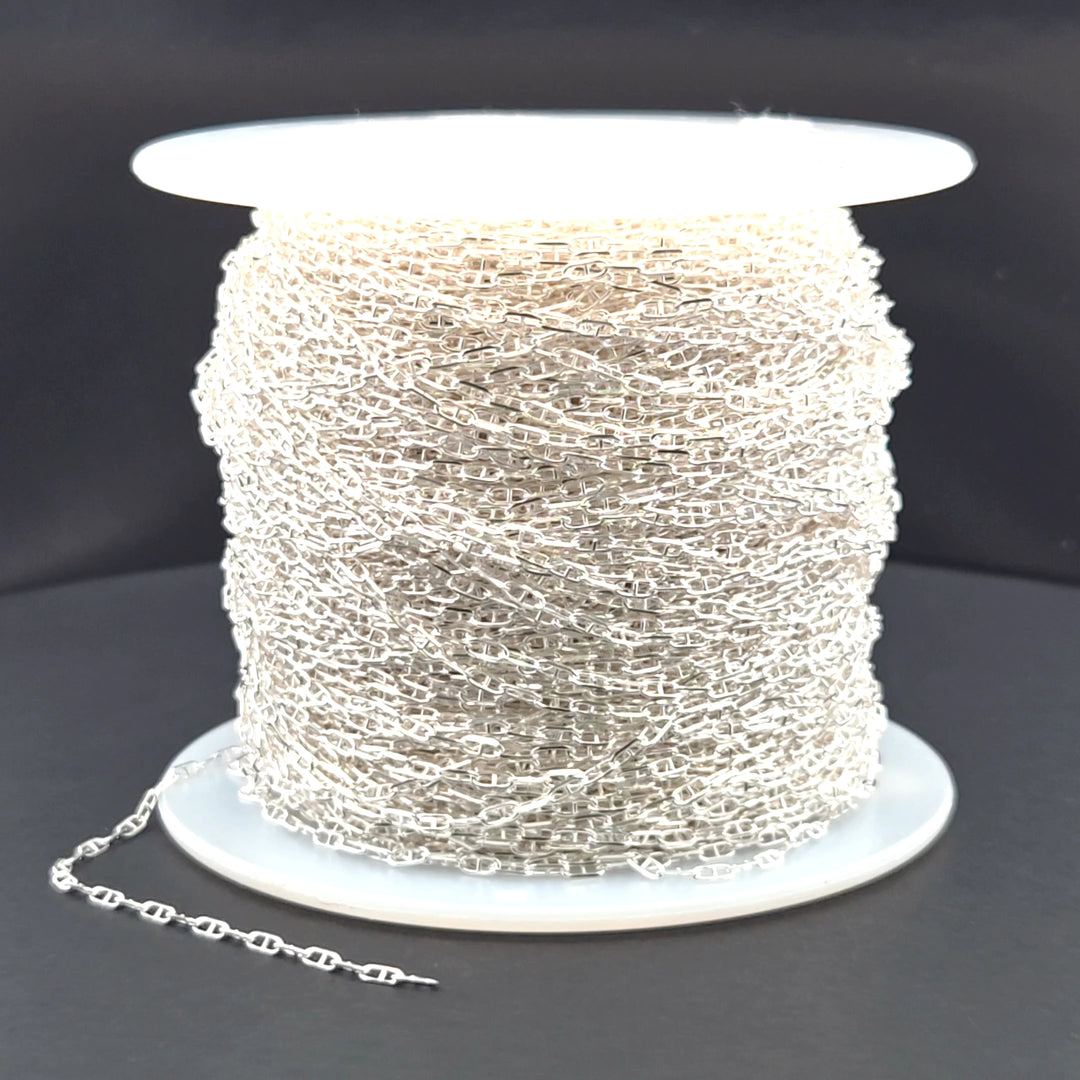 Y64SS. Sterling Silver Diamond Cut Marina Chain