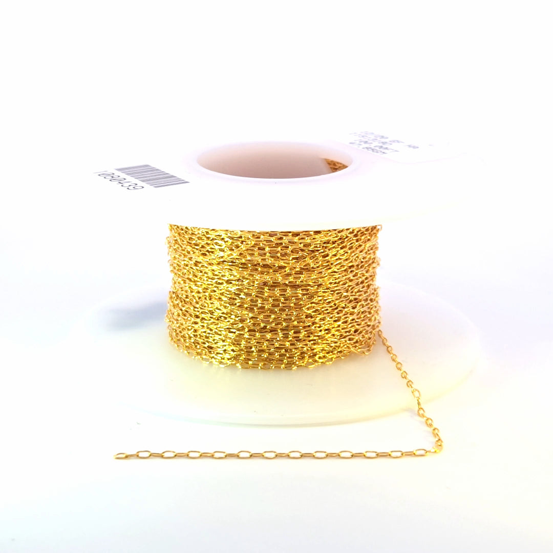 1318DGF. 14K Gold-Filled Paperclip Chain