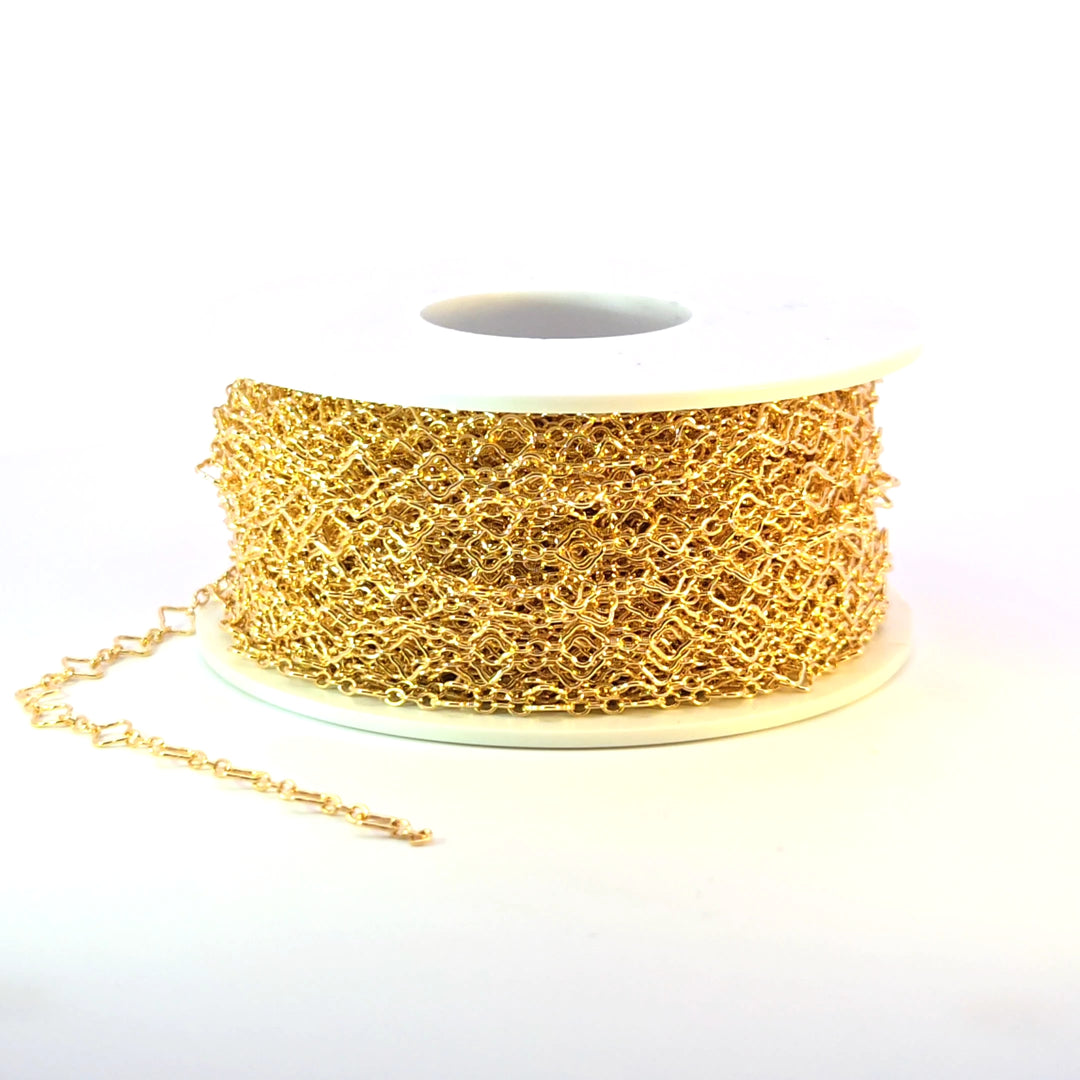 V278GF. 14K Gold Filled Clover and Oval Link Chain