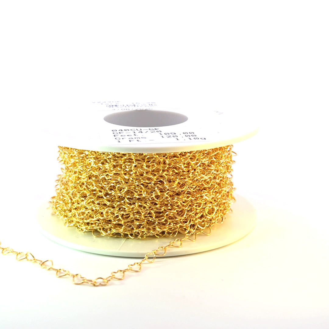 V233GF. 14k Gold Filled Heart Link Chain