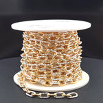 Load image into Gallery viewer, V308TT. Gold Filled and Silver Mixed Link Cable Chain - Smooth &amp; Diamond Cut Links