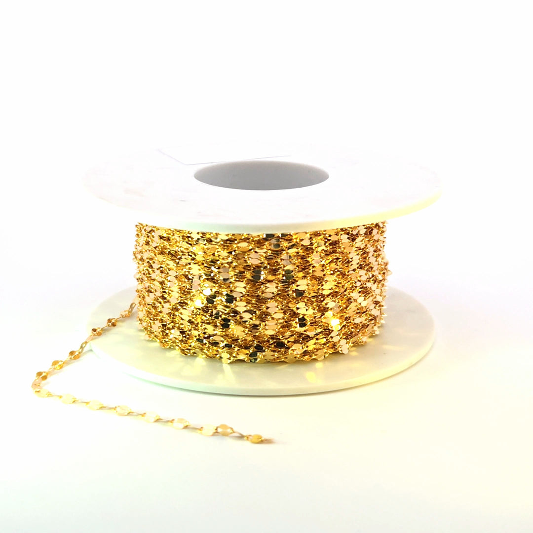 V197GF. 14k Gold Filled Flat Marina Link Chain