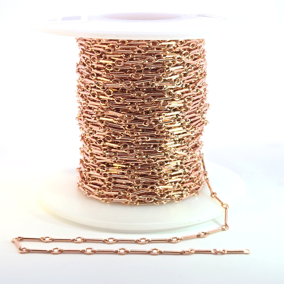 567RGF. 14K Rose Gold Filled Tube Chain