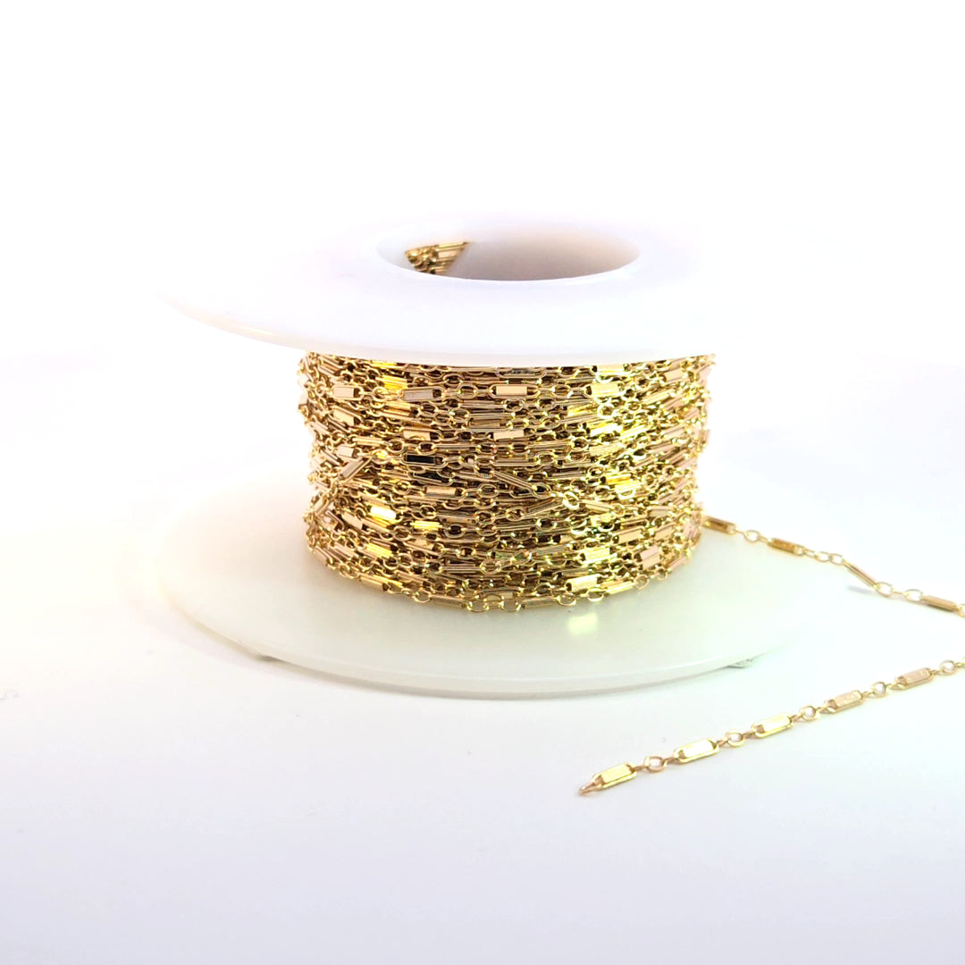 A900B/SPGF. 14K Gold-Filled Cable Tube Chain