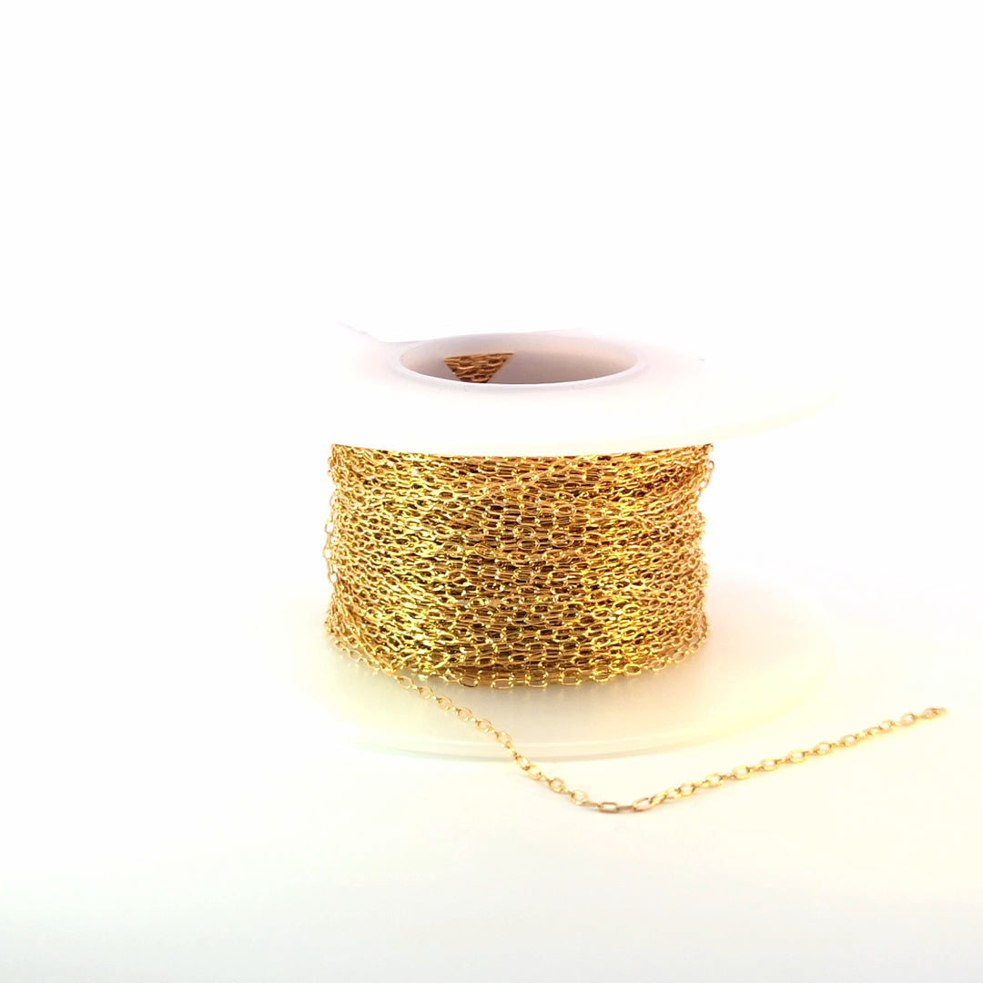 1218DFGF. 14K Gold Filled Flat Paperclip Chain
