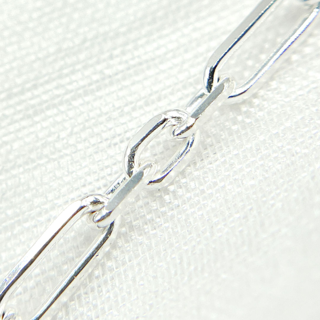 925 Sterling Silver Flat Paperclip Necklace. Z53SSNecklace