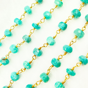 Amazonite wire chains