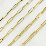 Load image into Gallery viewer, Gold Plated 925 Sterling Silver Flat Paperclip Chain. V124GP
