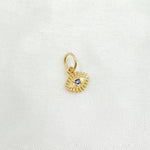 Load image into Gallery viewer, 14K Solid Gold Diamond Evil Eye Charm. GDP264
