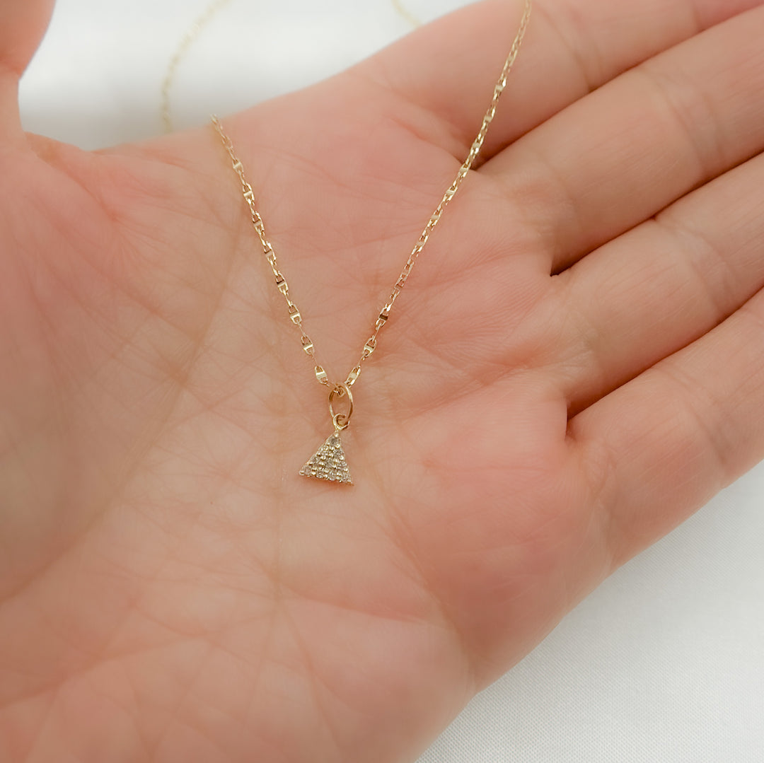 Buy Online 14K Solid Gold Diamond Triangle Charm Pendant buy-online-14k-solid-gold-diamond-triangle-charm-pendant