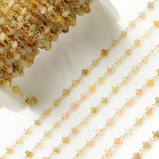 Ethiopian Opal Gold Plated Wire Chain.