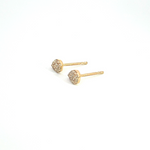 Load image into Gallery viewer, 14k Solid Yellow Gold Diamond Drop Studs. GDT02
