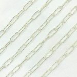 Load image into Gallery viewer, 925 Sterling Silver Hammered Paperclip Chain. V8FD
