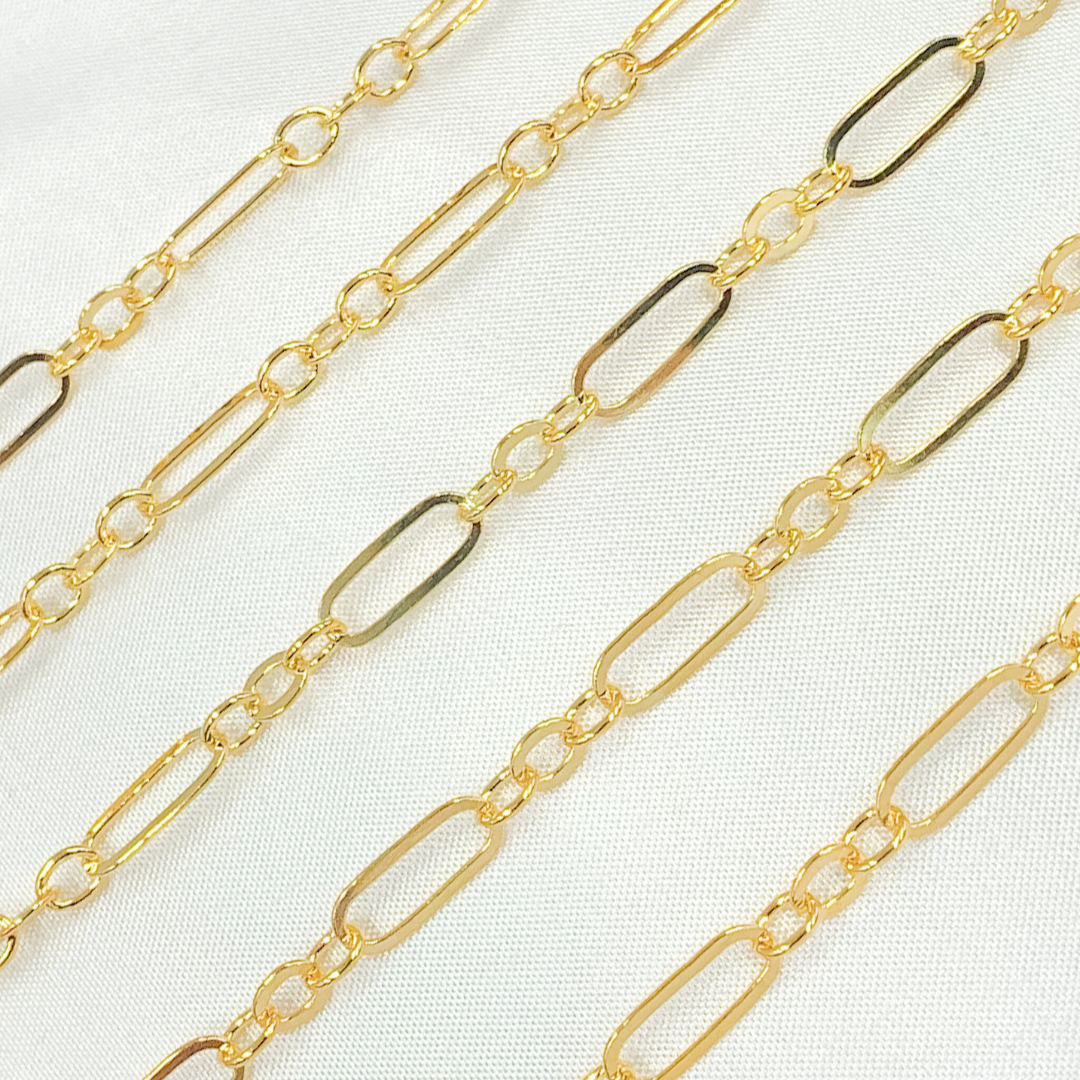 14k Gold Filled Long and Short Link Chain. 283F
