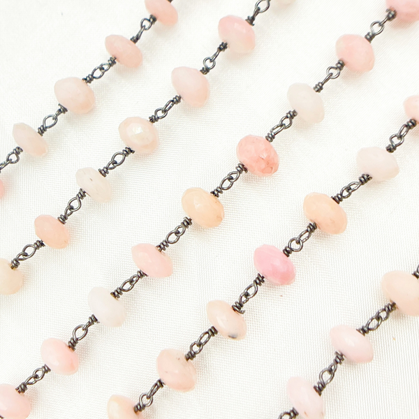 Pink Opal Oxidized Wire Chain