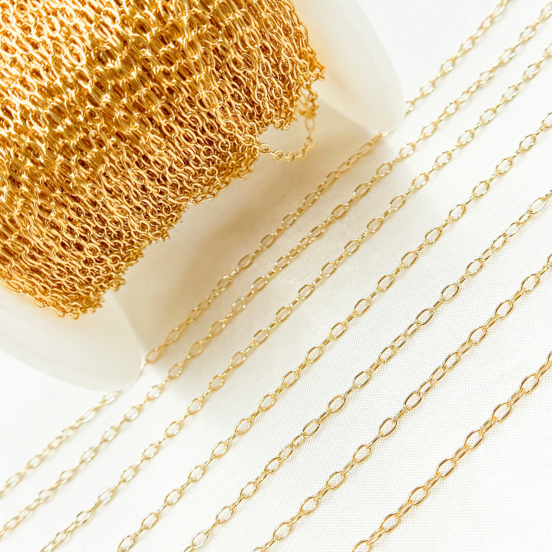 14k Gold Filled Smooth Cable Chain. 1610DR