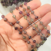 Multi Sapphire Tunduru Oxidized Wire Chain.
