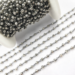 Load image into Gallery viewer, Steel Pyrite Black Rhodium 925 Sterling Silver Wire Chain. SPY5
