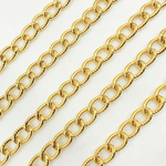 Load image into Gallery viewer, Gold Plated 925 Sterling Silver Textured Cable Chain. V57GP
