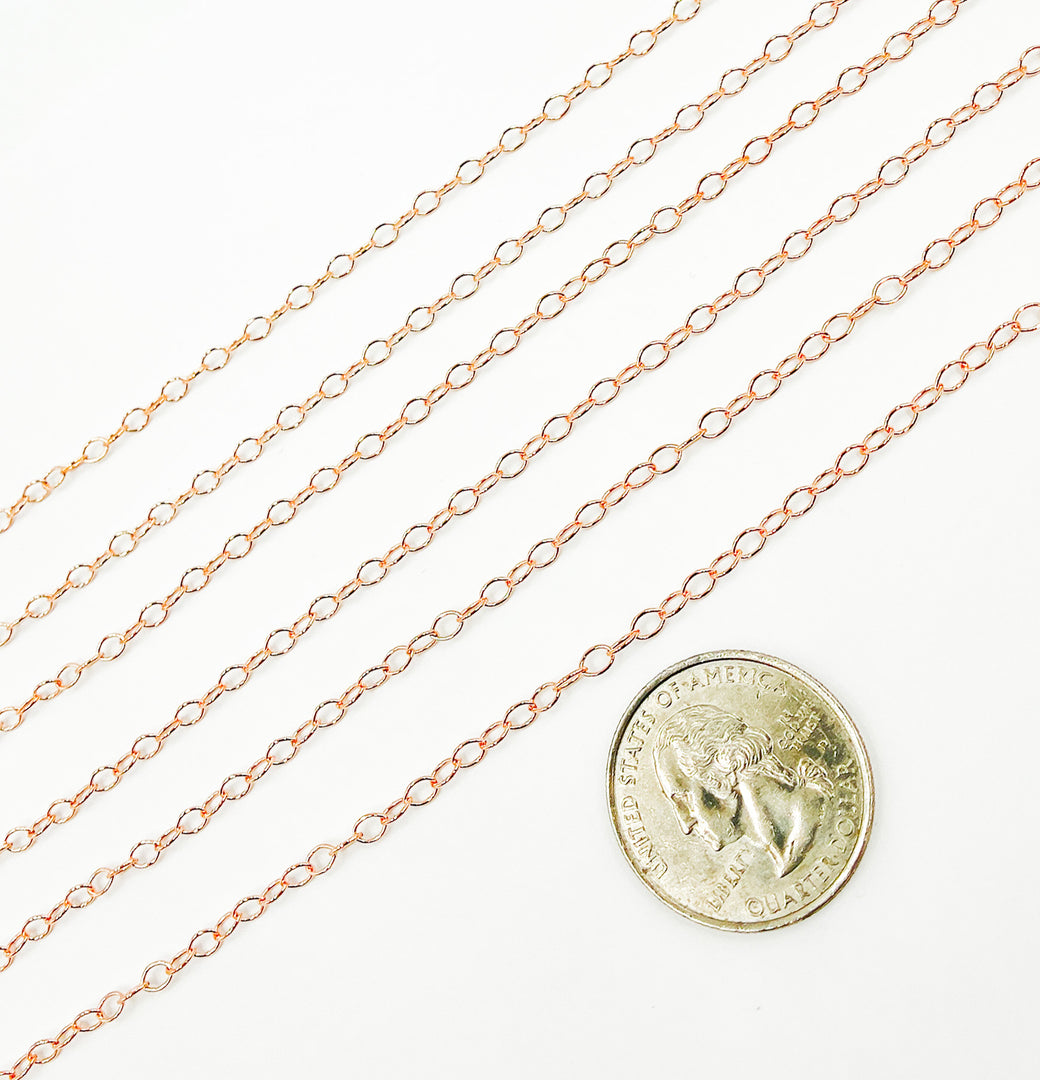 Rose Gold Filled Cable Chain. 1808RGF