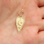 Load image into Gallery viewer, 14K Solid Gold Diamond Heart Charm with Moon and Stars. GDP518
