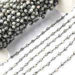 Load image into Gallery viewer, Coated Gray Quartz Wire Chain. CQU23
