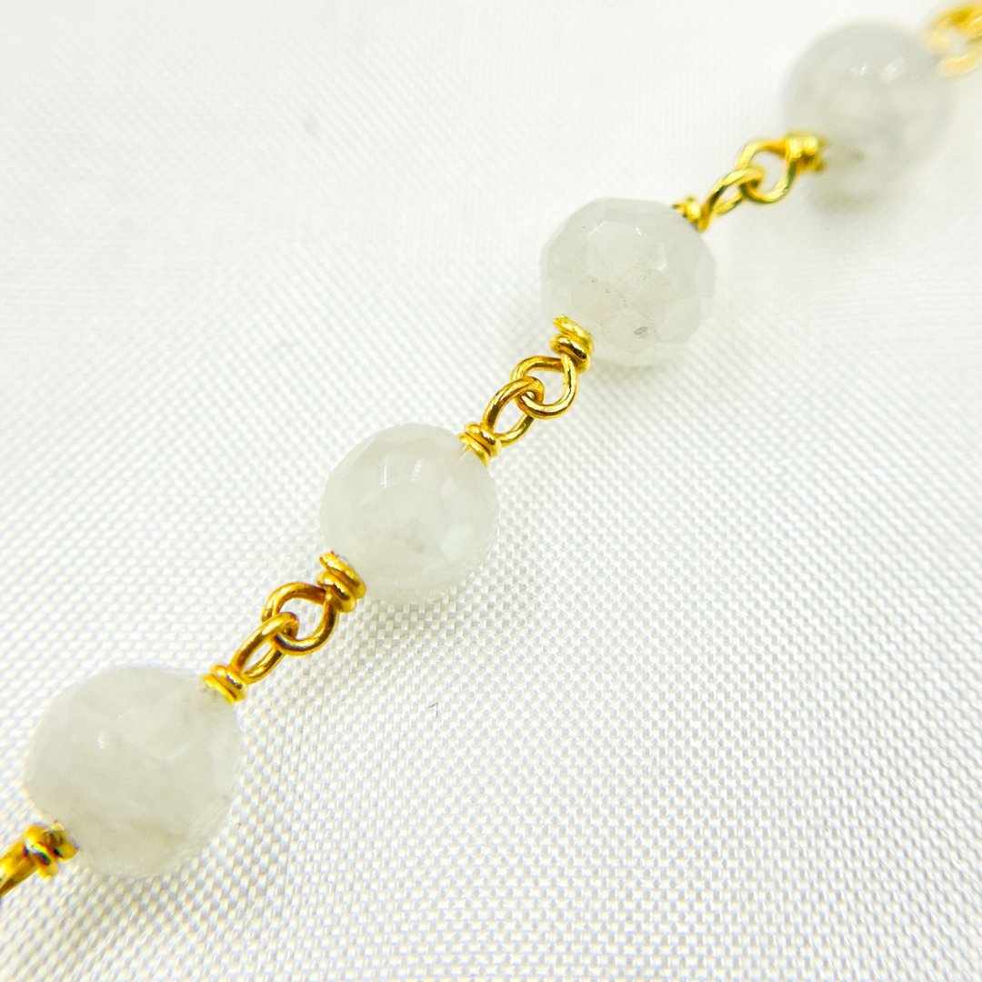 Moonstone Gold Plated Wire Chain. MS53