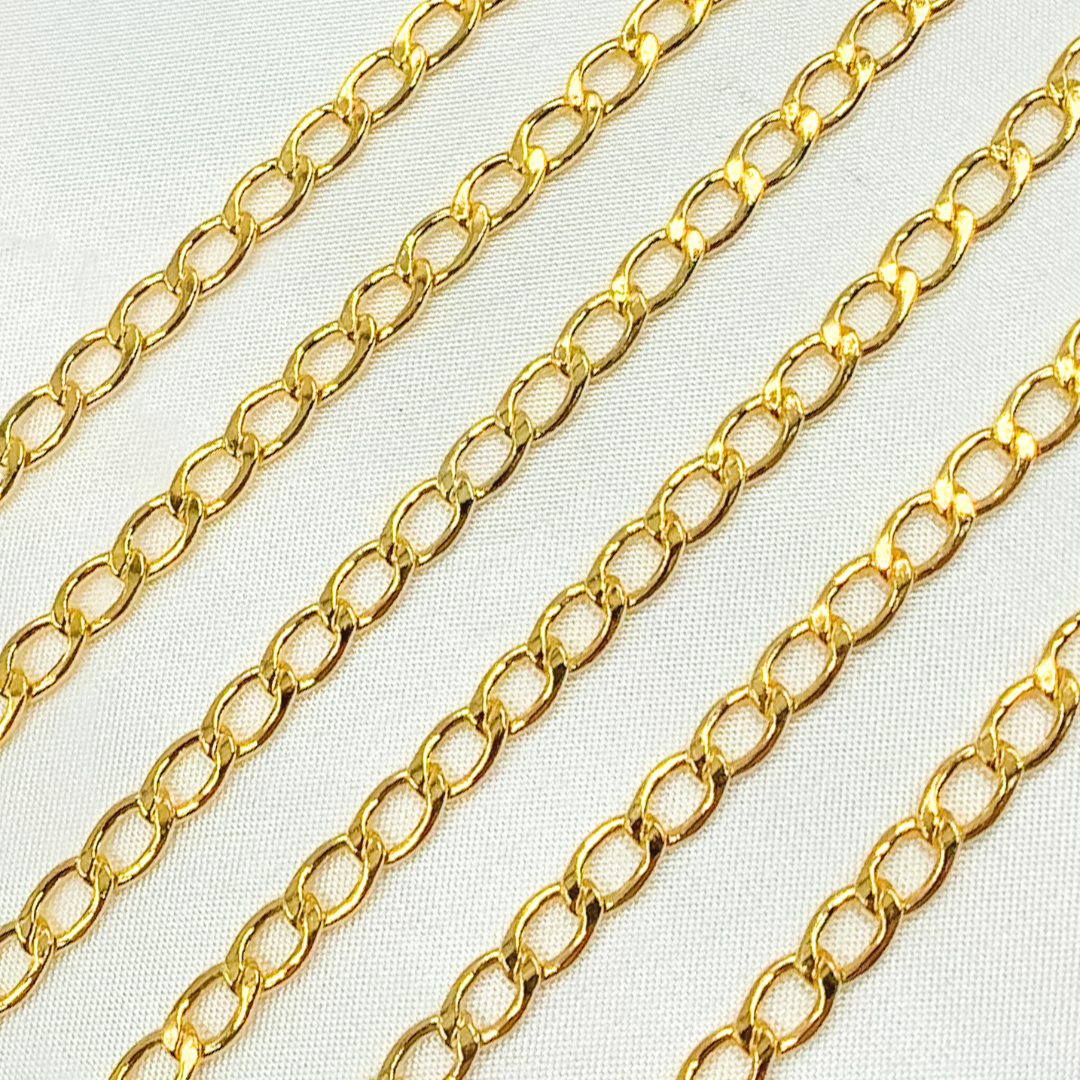 14k Gold Filled Flat Curb Chain. 3805CHR