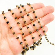 Smoky Quartz Organic Shape Wire Chain