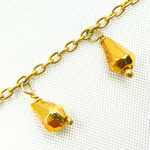 Load image into Gallery viewer, Golden Pyrite Drop Dangle Gold Plated Wire Chain. PYR26
