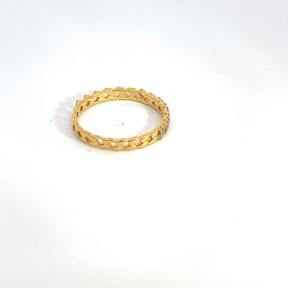 14K Solid Yellow Diamond Gold Ring