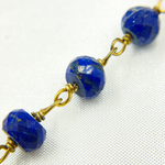 Load image into Gallery viewer, Lapis Lazuli Gold Plated Wire Chain. LAP1

